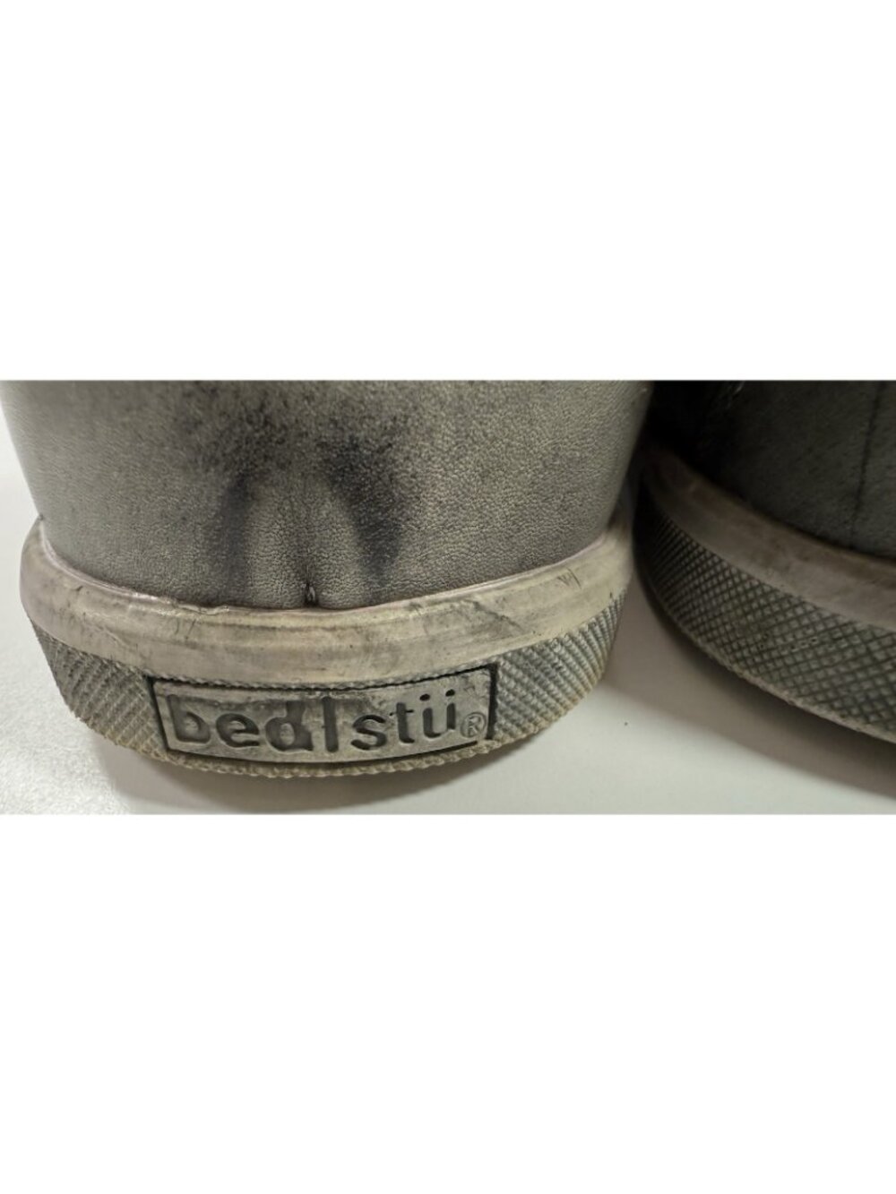 Bed Stu Mens Brentwood High Top Sneakers Size 13 Distressed Leather Canvas Shoes - Picture 10 of 12